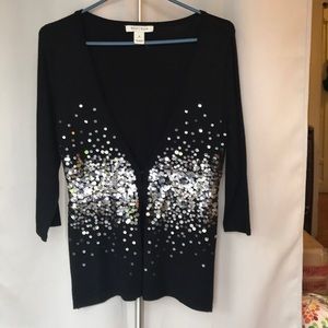 White House Black Market Sequin Sweater size M